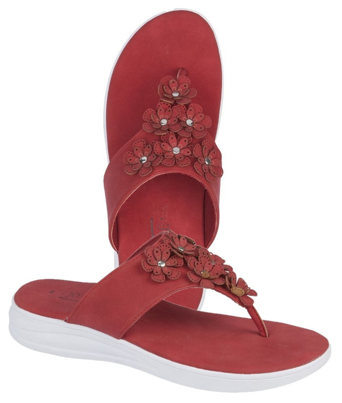 Women's Flip Flops Floral Summer Comfort Sandals Slip On Toe Post