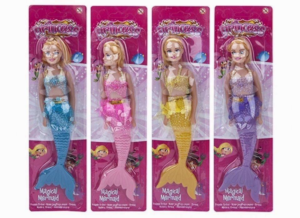 Set of 4 Magical Mermaid Dolls With Accessories