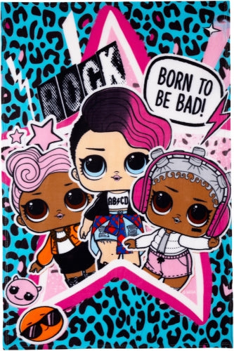 Official L.O.L. Surprise! "Born To Be Bad" Character Fleece Blanket Throw