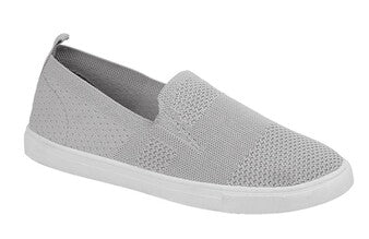 Ladies Slip On Twin Gusset Fly Knit Leisure Shoes