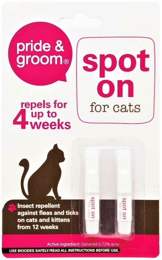 Pride & Groom Flea and Tick Treatment Spot On For Cats