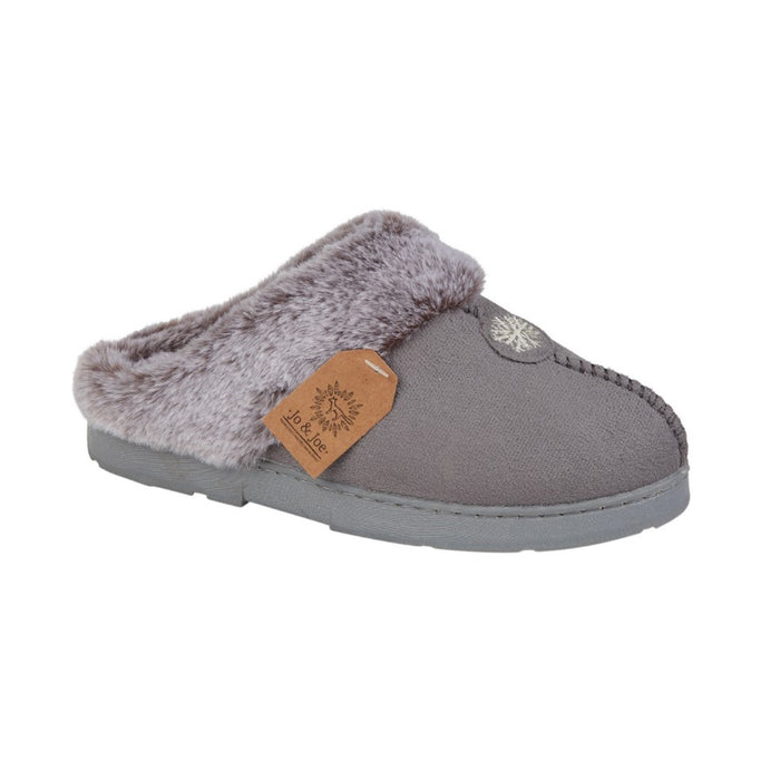 Ladies Warm Faux Fur Lined Comfy Mule Slippers Sheepskin Hard Sole Slip-On Slippers Gift Boxed