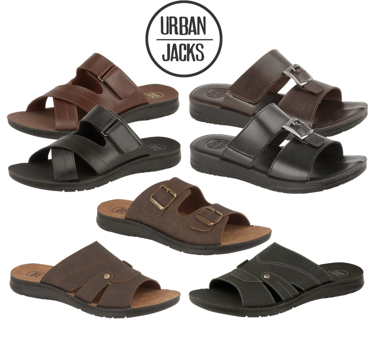 Urban Jacks Men's Lightweight Mule Sandals