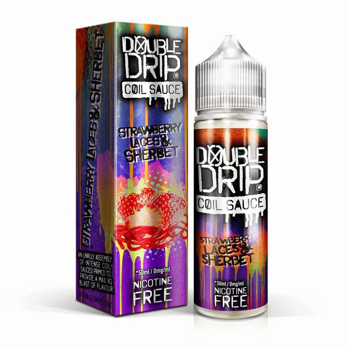 Double Drip Strawberry Laces & Sherbet 50ml - 0mg Nicotine