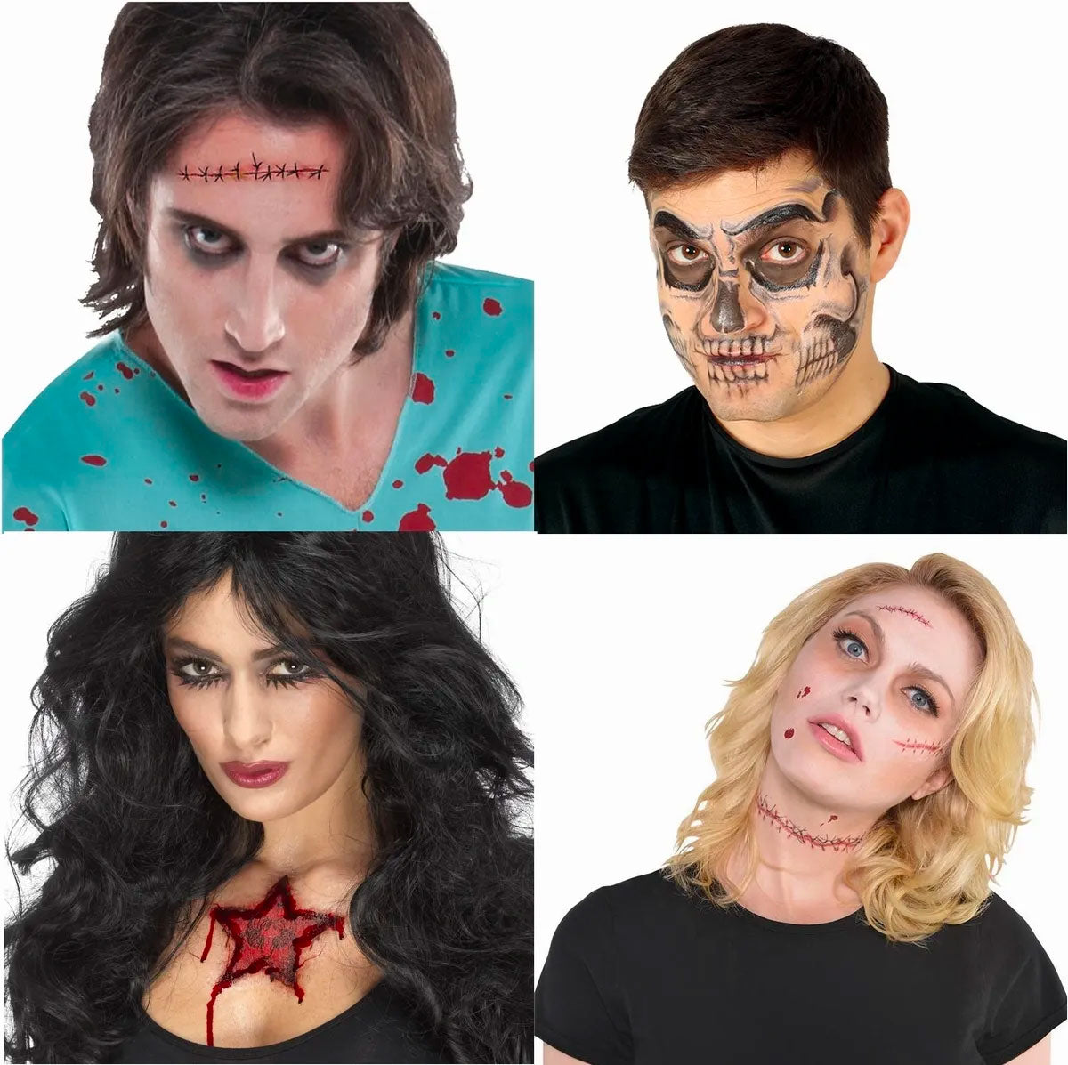 Halloween Face Mask Tattoos Stickers