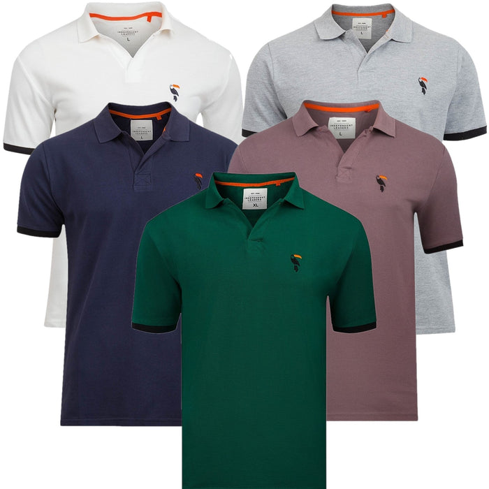 Mens Pique Polo Shirt Golf T-Shirt