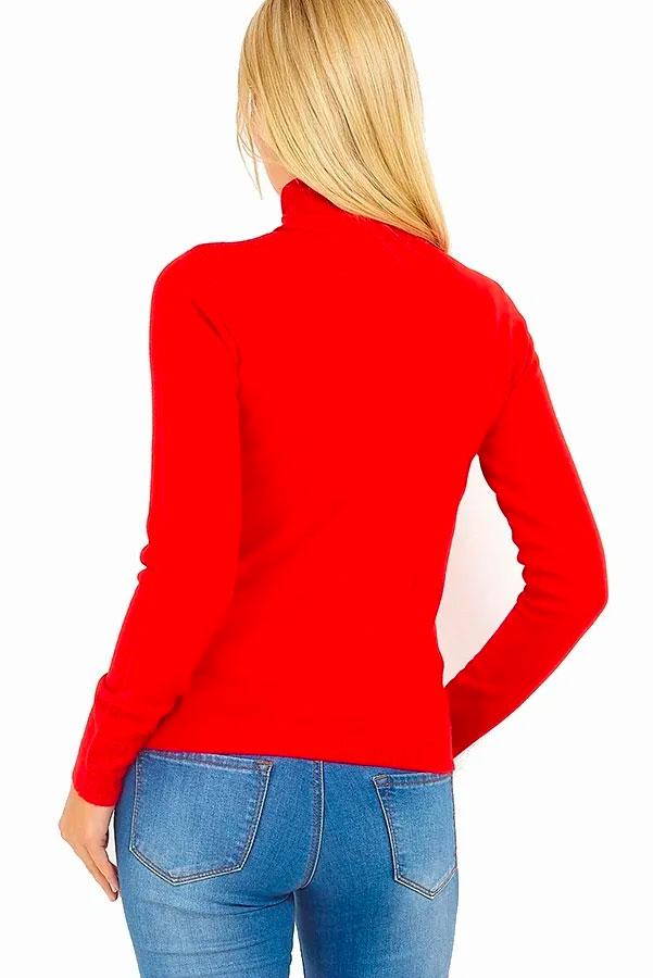 Women's Brave Soul Long Sleeve Plain Roll Neck Jumper - Red